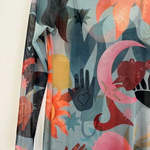 Colorful Abstract Mesh Maxi - Picture 2 of 9